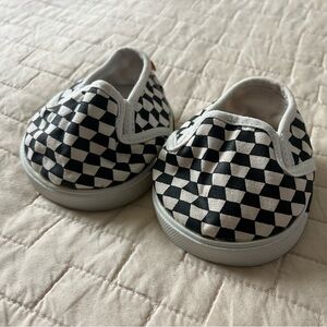 Build-A-Bear Checkered Black and White Shoes